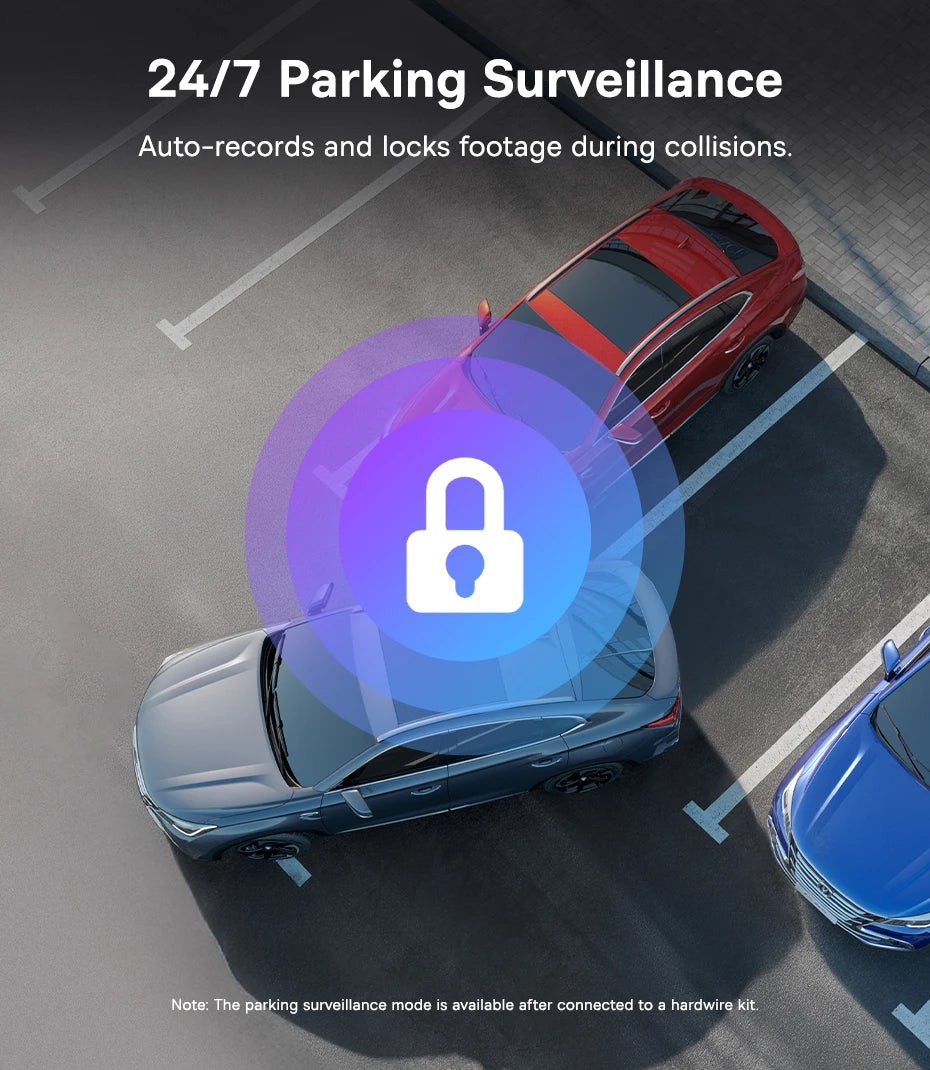 كاميرا سيارة أمامية وخلفية بدقة 2K مع واي فاي وGPS – شحن مجاني